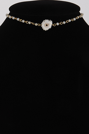 Stone Jeweled Choker Necklace 7EBI1